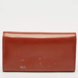 Gucci Brown Glazed Leather Lady Lock Continental Wallet