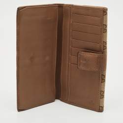 Gucci Beige GG Canvas Double G Continental Wallet