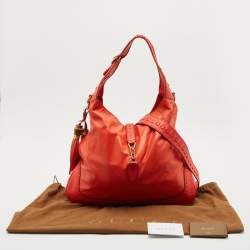 Gucci Red Leather Large New Jackie Hobo