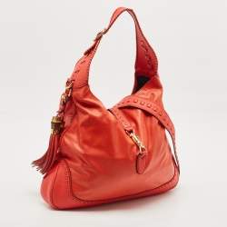 Gucci Red Leather Large New Jackie Hobo