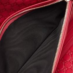 Gucci Red Microguccissima Leather Flap Continental Wallet