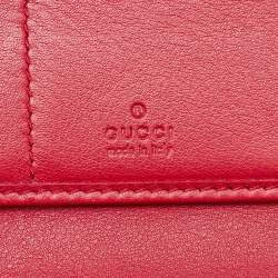 Gucci Red Microguccissima Leather Flap Continental Wallet