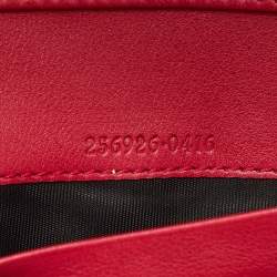 Gucci Red Microguccissima Leather Flap Continental Wallet