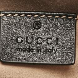 Gucci Black Matelassé Leather Mini GG Marmont Belt Bag