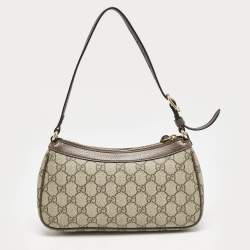 Pre Owned Gucci Beige/Brown GG Supreme Canvas Small Ophidia Bag