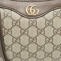 Pre Owned Gucci Beige/Brown GG Supreme Canvas Small Ophidia Bag