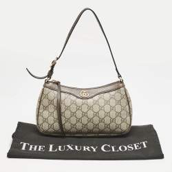Pre Owned Gucci Beige/Brown GG Supreme Canvas Small Ophidia Bag
