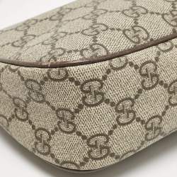 Pre Owned Gucci Beige/Brown GG Supreme Canvas Small Ophidia Bag