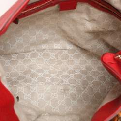 Gucci Red Leather Diana Bamboo Handle Hobo
