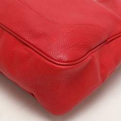 Gucci Red Leather Diana Bamboo Handle Hobo