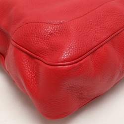 Gucci Red Leather Diana Bamboo Handle Hobo