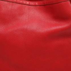Gucci Red Leather Diana Bamboo Handle Hobo