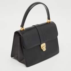 Gucci Black Lizard Vintage Top Handle Bag