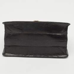 Gucci Black Lizard Vintage Top Handle Bag