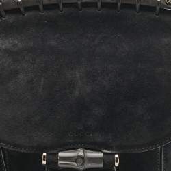 Gucci Black Suede Nouveau Fringe Crossbody Bag