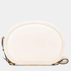 Gucci White Mini GG Marmont Matelasse Leather Round Backpack