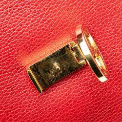 Gucci Red Medium Dollar Calf Interlocking G Satchel