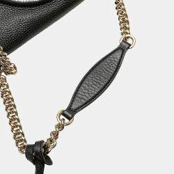 Gucci Black Medium Leather Soho Chain Tote