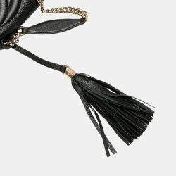 Gucci Black Medium Leather Soho Chain Tote