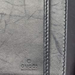 Gucci Blue/Beige GG Canvas and Leather Ladies Web Continental Wallet