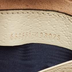 Gucci Off White/Beige GG Supreme Canvas Mini Web Ophidia Shoulder Bag