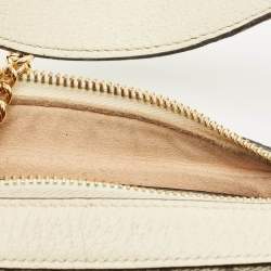 Gucci Off White/Beige GG Supreme Canvas Mini Web Ophidia Shoulder Bag