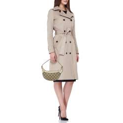 Gucci Off White/Beige GG Supreme Canvas Mini Web Ophidia Shoulder Bag