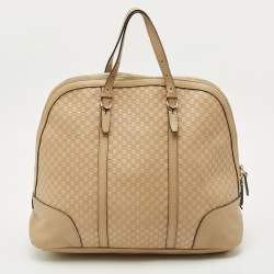 Gucci Beige Guccissima Leather Large Nice Dome Bag