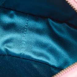 Pre Owned Gucci Pink Matelassé Velvet Mini Faux Diamond GG Marmont Camera Bag
