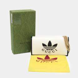 Gucci Black, Off White Leather Adidas Wallet on Chain 