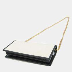 Gucci Black, Off White Leather Adidas Wallet on Chain 