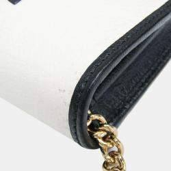 Gucci Black, Off White Leather Adidas Wallet on Chain 