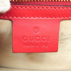 Gucci Red Leather Sylvie Shoulder Bag 