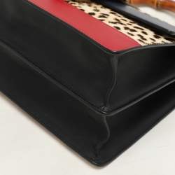 Gucci Multicolor Calf Hair and Leather Medium Dionysus Bamboo Top Handle Bag