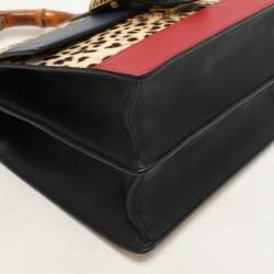 Gucci Multicolor Calf Hair and Leather Medium Dionysus Bamboo Top Handle Bag