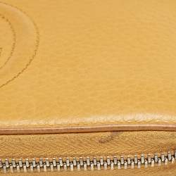 Gucci Orange Leather Soho Zip Continental Wallet