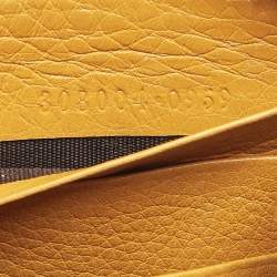 Gucci Orange Leather Soho Zip Continental Wallet