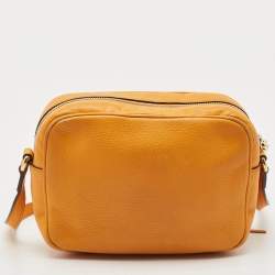 Gucci Mustard Leather Small Soho Disco Crossbody Bag