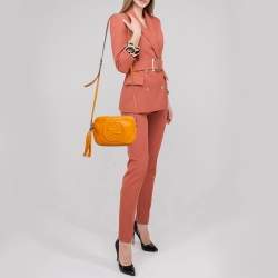 Gucci Mustard Leather Small Soho Disco Crossbody Bag