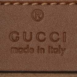 Gucci Brown/Beige GG Supreme Canvas and Leather Small Padlock Shoulder Bag