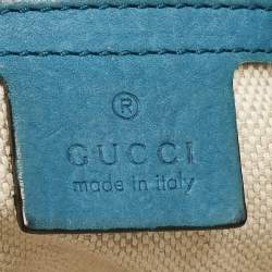 Gucci Blue Nubuck Medium Soho Chain Shoulder Bag