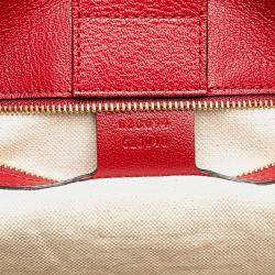 Gucci Brown Red GG Canvas Horsebit 1955 Tote
