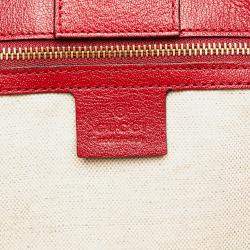 Gucci Brown Red GG Canvas Horsebit 1955 Tote
