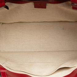 Gucci Brown Red GG Canvas Horsebit 1955 Tote