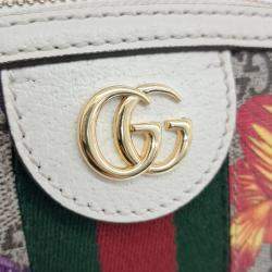Gucci Multicolor Canvas and Leather Ophidia Supreme Flora crossbody Bag