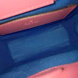 Gucci Pink Leather Supreme Mini Tote and Shoulder Bag