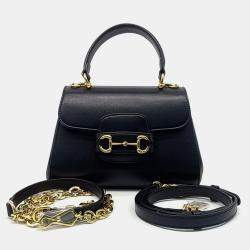 Gucci Black Leather Horsebit 1955 Mini Bag