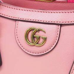 Gucci Pink Leather Diana tote and shoulder bag