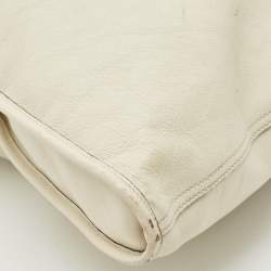 Gucci Off White Leather Large Web Rajah Tote