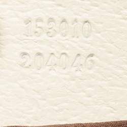 Gucci White/Beige GG Canvas and Leather Charmy Hobo 